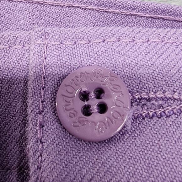 Vintage Levi's Bend Over Pants Womens 18 Purple Polyester High Rise Straight Leg - Picture 3 of 12